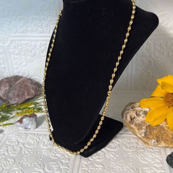 Vintage Gold Tone Oval Link Chain Necklace 24” - Picture 5 of 15
